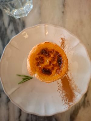 Vegan pastel the nata at Manjerica in Lisbon