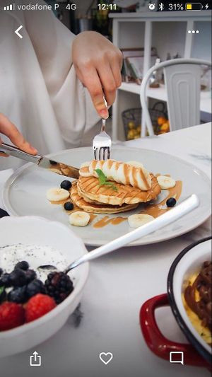 Try our exclusive pumpkin and oat pancakes, or the classics! at Manjerica in Lisbon
