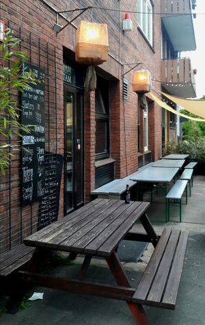 Outdoor seating at Tam Tam in Dusseldorf