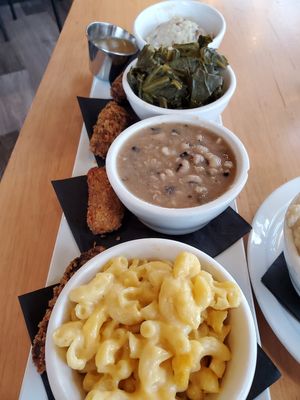 Vegan sampler is BANGIN GOOD at Forty Acres Soul Kitchen in Grand Rapids