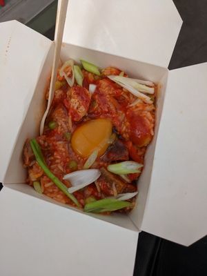 Vegan kimchi bimbimbap at Falafel and Friends in Norwich