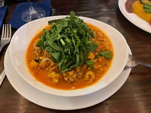 Thai cauliflower curry! at Qulture in Puerto Vallarta