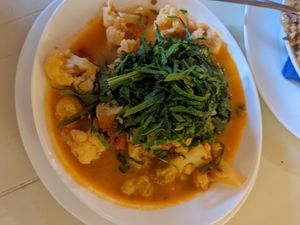 Cauliflower curry at Qulture in Puerto Vallarta