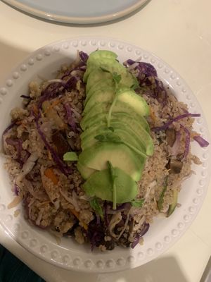 Vegan Thai Bowl  at Qulture in Puerto Vallarta