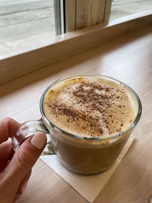 Dirty chai  at Mindful Baking Kitchen & Cafe in Chicago