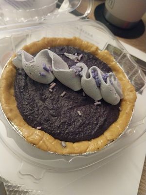 ube cheesecake at Mindful Baking Kitchen & Cafe in Chicago