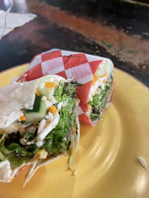 Peanut Thai wrap – no cheese  at Avalanche Brewing Company in Silverton