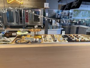 display  #Veganuary at Bonus Bakery in Vancouver