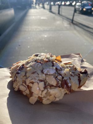 Almond croissant!! Amazing  at Bonus Bakery in Vancouver