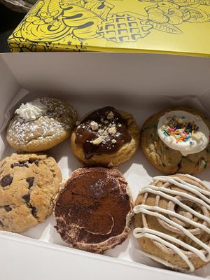 lemon, Nutella, sprinkle, chocolate walnut, tiramisu, cinnamon roll  at Bonus Bakery in Vancouver