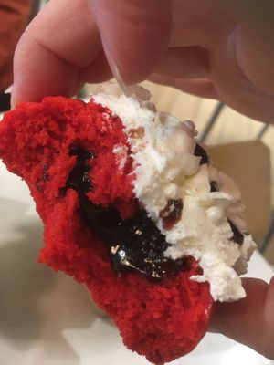 Strawberry fill8ng at Bonus Bakery in Vancouver