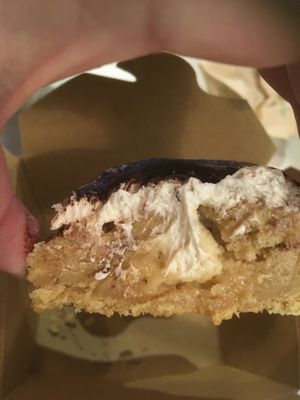 Cream filling in the tiramisu cookie at Bonus Bakery in Vancouver