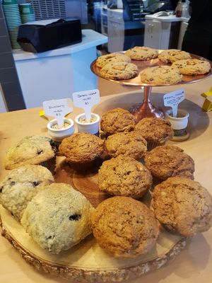 Muffins! at Bonus Bakery in Vancouver