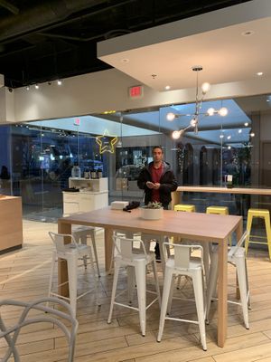 Large table at Bonus Bakery in Vancouver