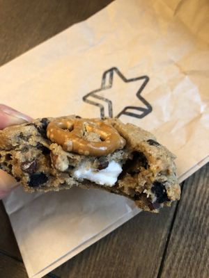 Bonus cookie with marshmallow centre at Bonus Bakery in Vancouver