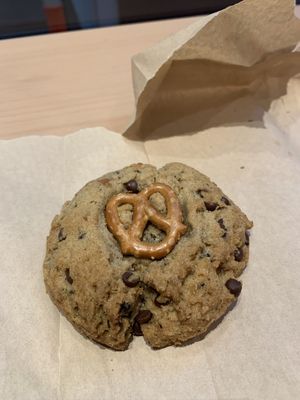 Chocolate chip marshmallow pretzel cookie at Bonus Bakery in Vancouver