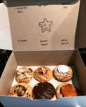 Cookie flavours at Bonus Bakery in Vancouver