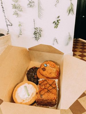 Key lime pie, cookies , and brookie  at Valhalla Bakery in St Petersburg