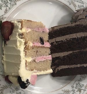 Vegan lemon berry cake and cookies and cream cake  at Valhalla Bakery in St Petersburg