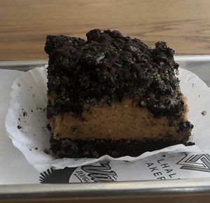 Vegan Deathbar (chocolate, peanut butter, and oreo) at Valhalla Bakery in St Petersburg