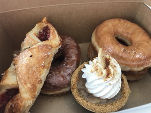 Guava quesito, glazed donuts, banana cream pie tart  at Valhalla Bakery in St Petersburg