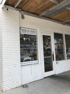 outside  at Valhalla Bakery in St Petersburg