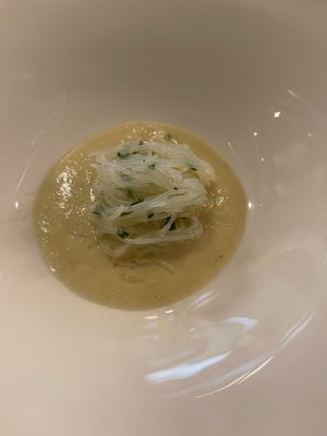 Mung bean pasta at Antonio Chiodi Latini in Turin