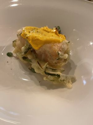 Tempura pumpkin  at Antonio Chiodi Latini in Turin