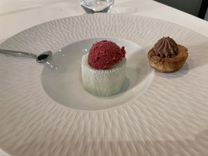 Sorbet and cookie  at Antonio Chiodi Latini in Turin