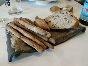 Generous bread board at Antonio Chiodi Latini in Turin