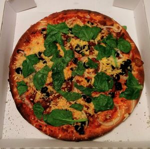 251 Vegan Deep Dish Pizza #2 at Stenovn Delicato Pizza & Sharwarma in Odense