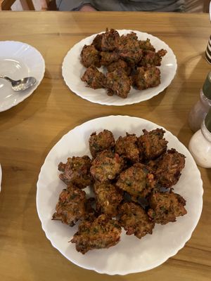 Veg pakoras  at Good Vibes Cafe in Agra