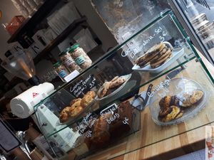 pastry choices at Roche in Paris