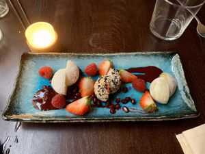 Vegan dessert at Kobe in Luxembourg City