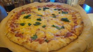 Pizza margherita at Vegan Pub in Bratislava