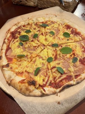 Prosciutto pizza  at Vegan Pub in Bratislava