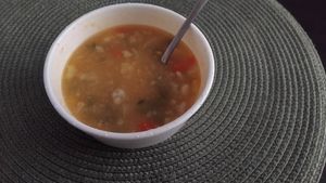 Zeleninova polievka s haluskami at Vegan Pub in Bratislava