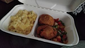 Zeleninove placky at Vegan Pub in Bratislava