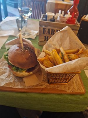Holland burger at Vegan Pub in Bratislava