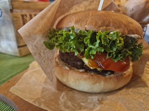 Holland burger at Vegan Pub in Bratislava