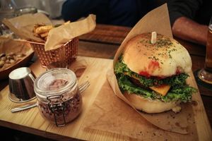 big burger menu at Vegan Pub in Bratislava