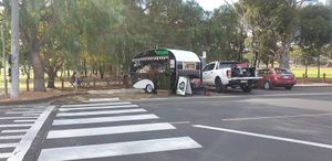 Distinguishing vegan van at Little Mylkbar in Parkville