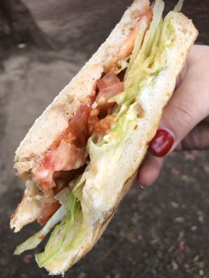 Chick’n toastie  at Little Mylkbar in Parkville