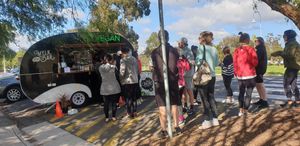 Destinctive van and often a crowd at Little Mylkbar in Parkville