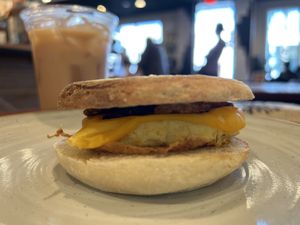 Classic breakfast sandwich   at Tender Loving Coffee in Chico