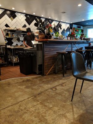 Open kitchen area at Tender Loving Coffee in Chico