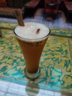 Passion fruit juice at Hidden Gem Cafe in Hanoi