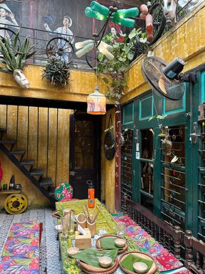 One of the several dining areas/nooks at Hidden Gem Cafe in Hanoi