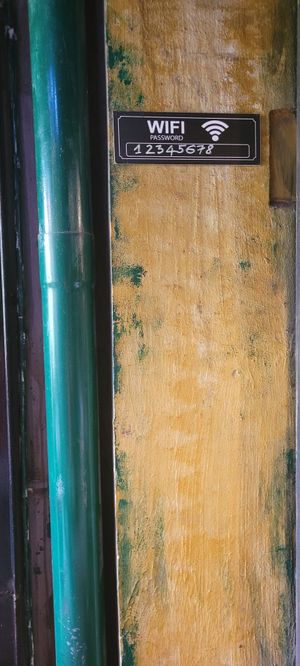 Admire the risk with wifi passwords like these, it shows the trust the Cafe has on simplicity of life and trustiny people to not misuse it at Hidden Gem Cafe in Hanoi