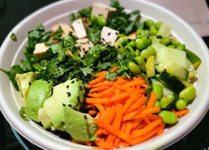 Tofu custom bowl at freshii in Olympia